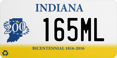 IN license plate 165ML