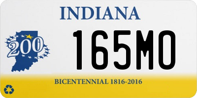IN license plate 165MO
