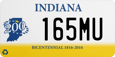 IN license plate 165MU