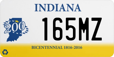 IN license plate 165MZ