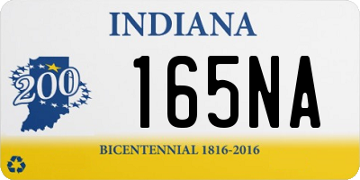 IN license plate 165NA