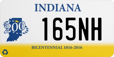 IN license plate 165NH