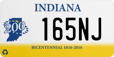 IN license plate 165NJ