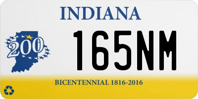 IN license plate 165NM