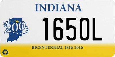 IN license plate 165OL