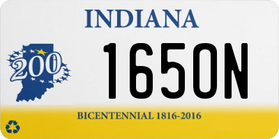 IN license plate 165ON