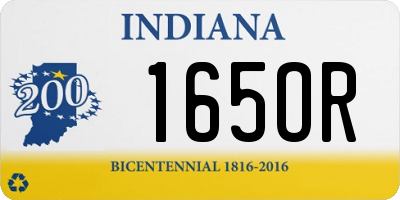 IN license plate 165OR