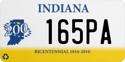 IN license plate 165PA