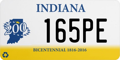 IN license plate 165PE