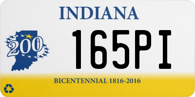 IN license plate 165PI