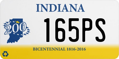 IN license plate 165PS