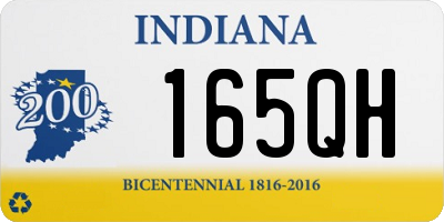 IN license plate 165QH