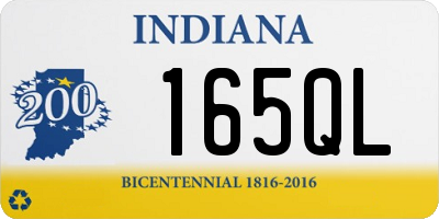 IN license plate 165QL