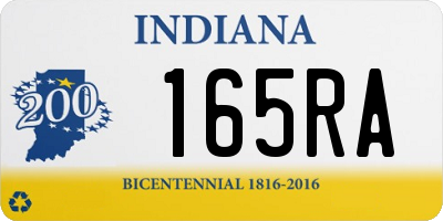 IN license plate 165RA