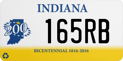 IN license plate 165RB