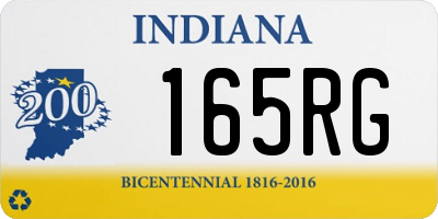 IN license plate 165RG