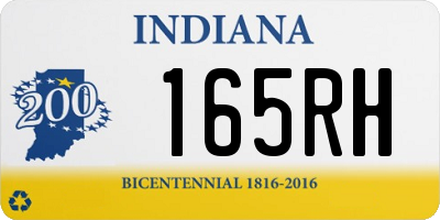 IN license plate 165RH