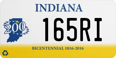IN license plate 165RI