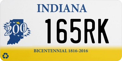 IN license plate 165RK