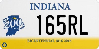 IN license plate 165RL
