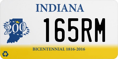 IN license plate 165RM