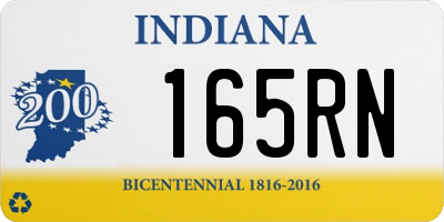 IN license plate 165RN