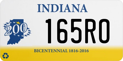 IN license plate 165RO