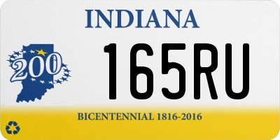 IN license plate 165RU