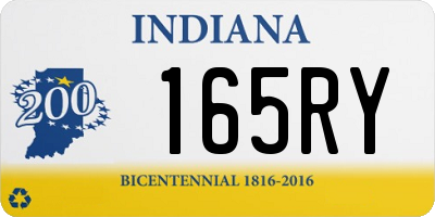 IN license plate 165RY