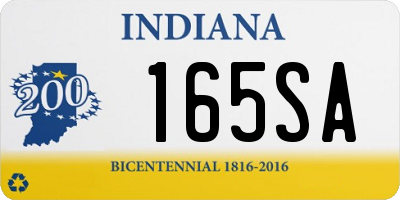 IN license plate 165SA