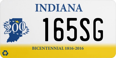 IN license plate 165SG