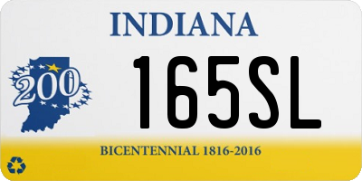 IN license plate 165SL