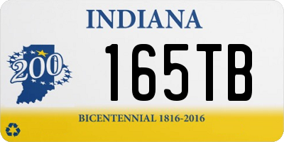 IN license plate 165TB