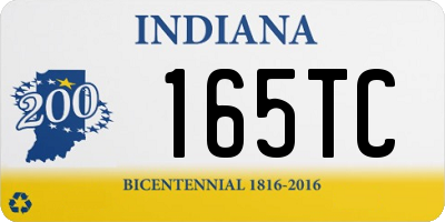 IN license plate 165TC