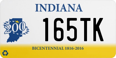 IN license plate 165TK