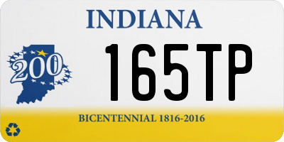 IN license plate 165TP