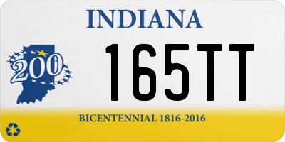 IN license plate 165TT