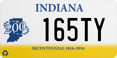 IN license plate 165TY