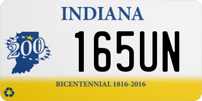 IN license plate 165UN