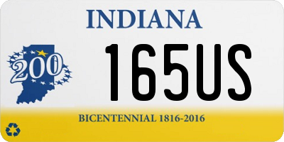 IN license plate 165US