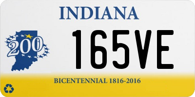 IN license plate 165VE