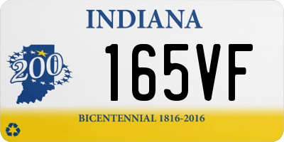 IN license plate 165VF