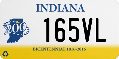 IN license plate 165VL