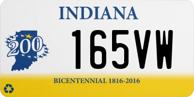 IN license plate 165VW