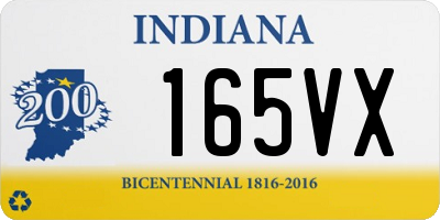 IN license plate 165VX