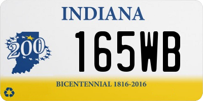 IN license plate 165WB