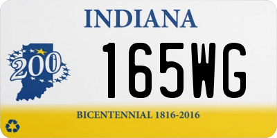 IN license plate 165WG