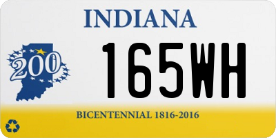 IN license plate 165WH