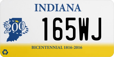 IN license plate 165WJ