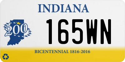 IN license plate 165WN